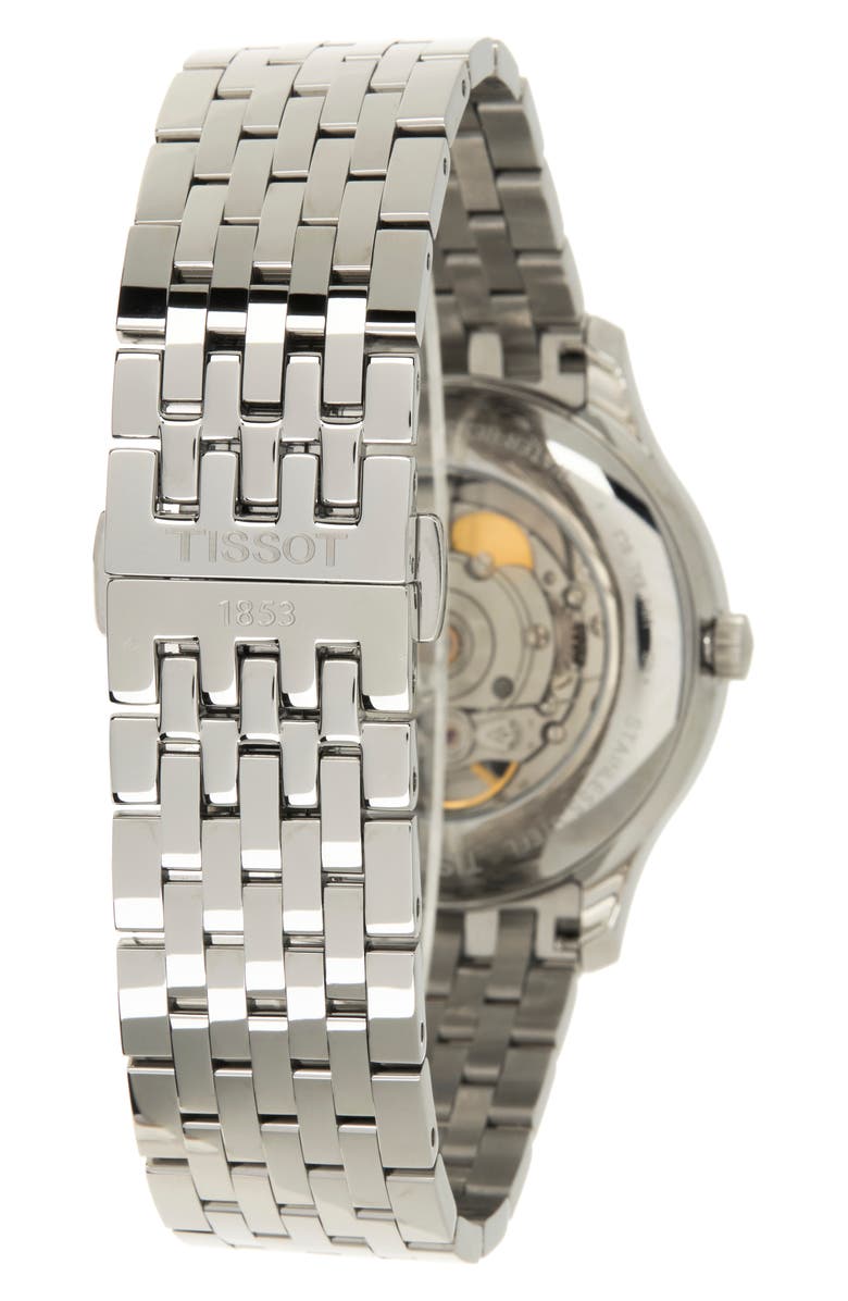 Tissot Tradition Automatic Small Second Bracelet Watch, 40mm, Alternate, color, Silver