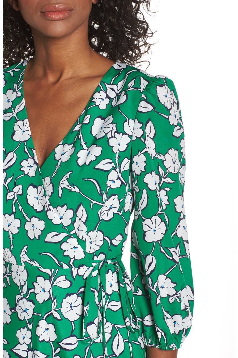 Asymmetrical Faux Wrap Maxi Dress, Alternate, color, GREEN
