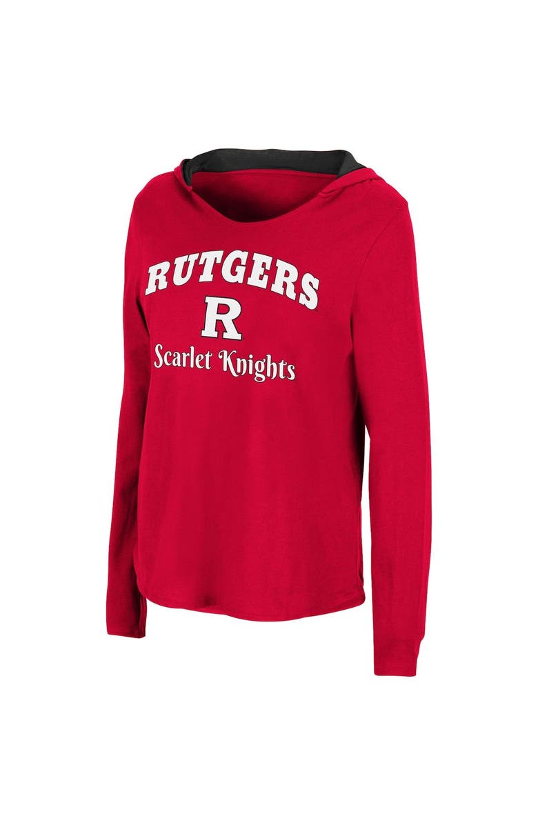 COLOSSEUM Women's Colosseum Scarlet Rutgers Scarlet Knights Catalina Hoodie Long Sleeve T-Shirt, Alternate, color, Scarlet