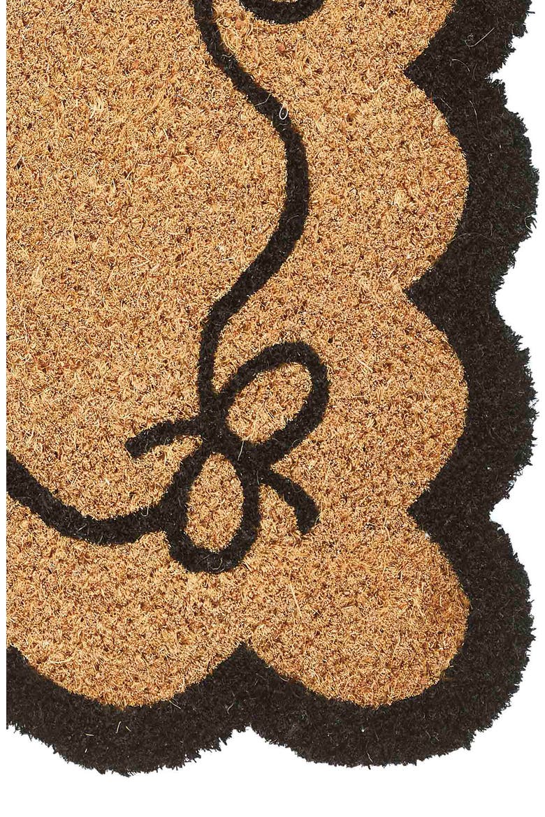Scalloped Edge Coir Doormat, Alternate, color, BROWN MULTI