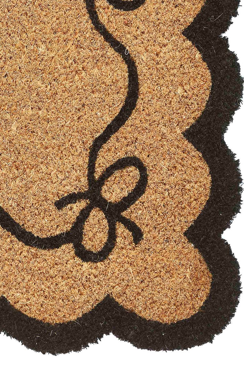 VCNY HOME Scalloped Edge Coir Doormat, Alternate, color, Brown Multi