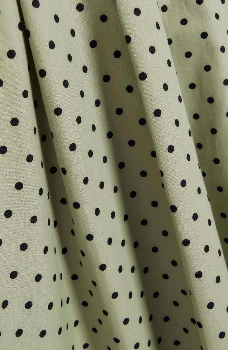 River Island Polka Dot Belted Cotton Shirtdress, Alternate, color, 