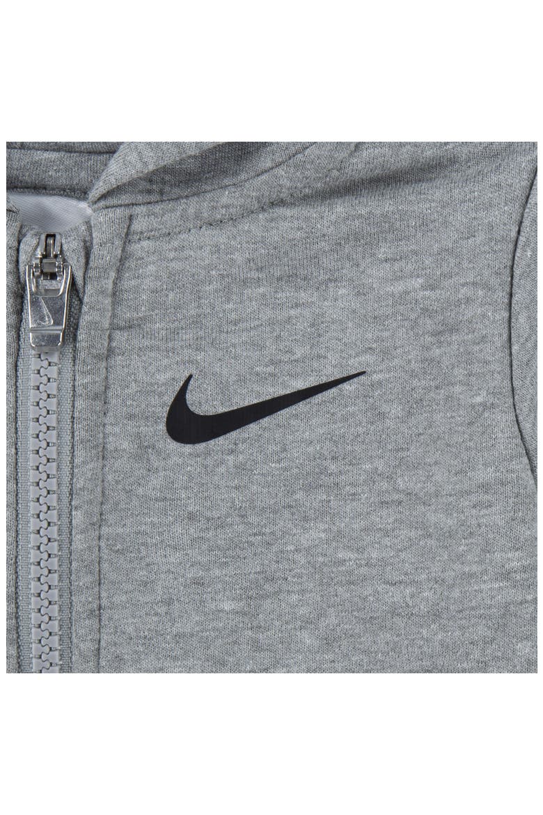 Zip Hoodie, Bodysuit & Joggers Set, Alternate, color, DARK GREY HEATHER