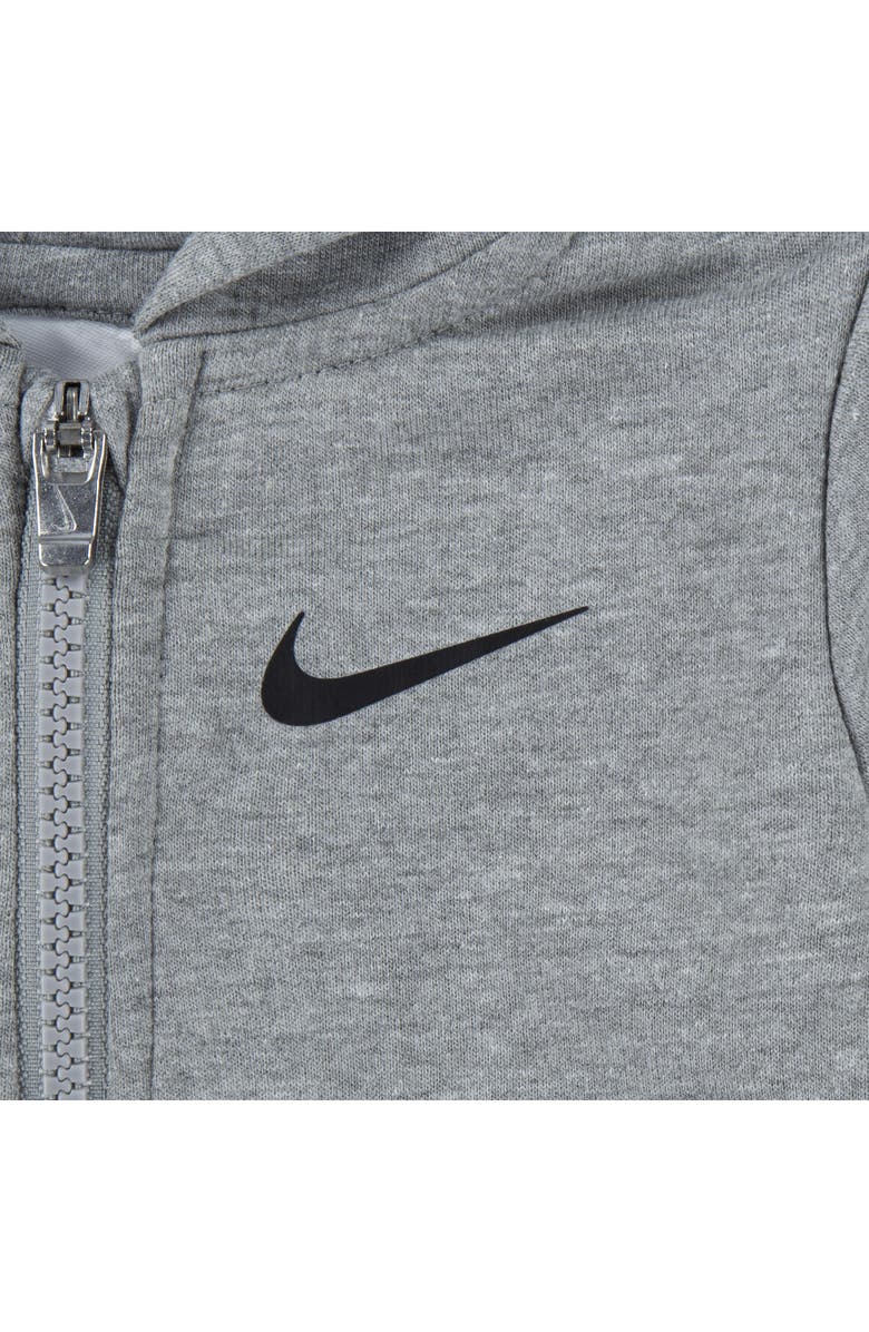Nike Zip Hoodie, Bodysuit & Joggers Set, Alternate, color, Dark Grey Heather