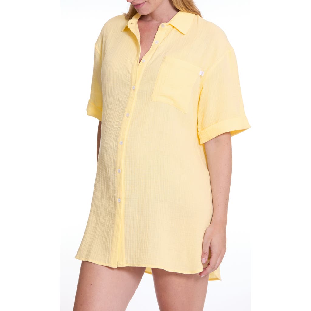 Cache Coeur Ice Cream Maternity Nightgown In Yellow