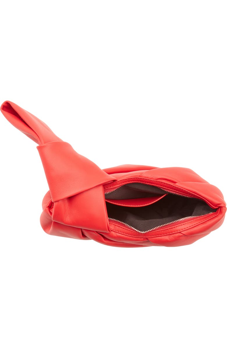 Ambush Nejiri Pleated Leather Wristlet, Alternate, color,