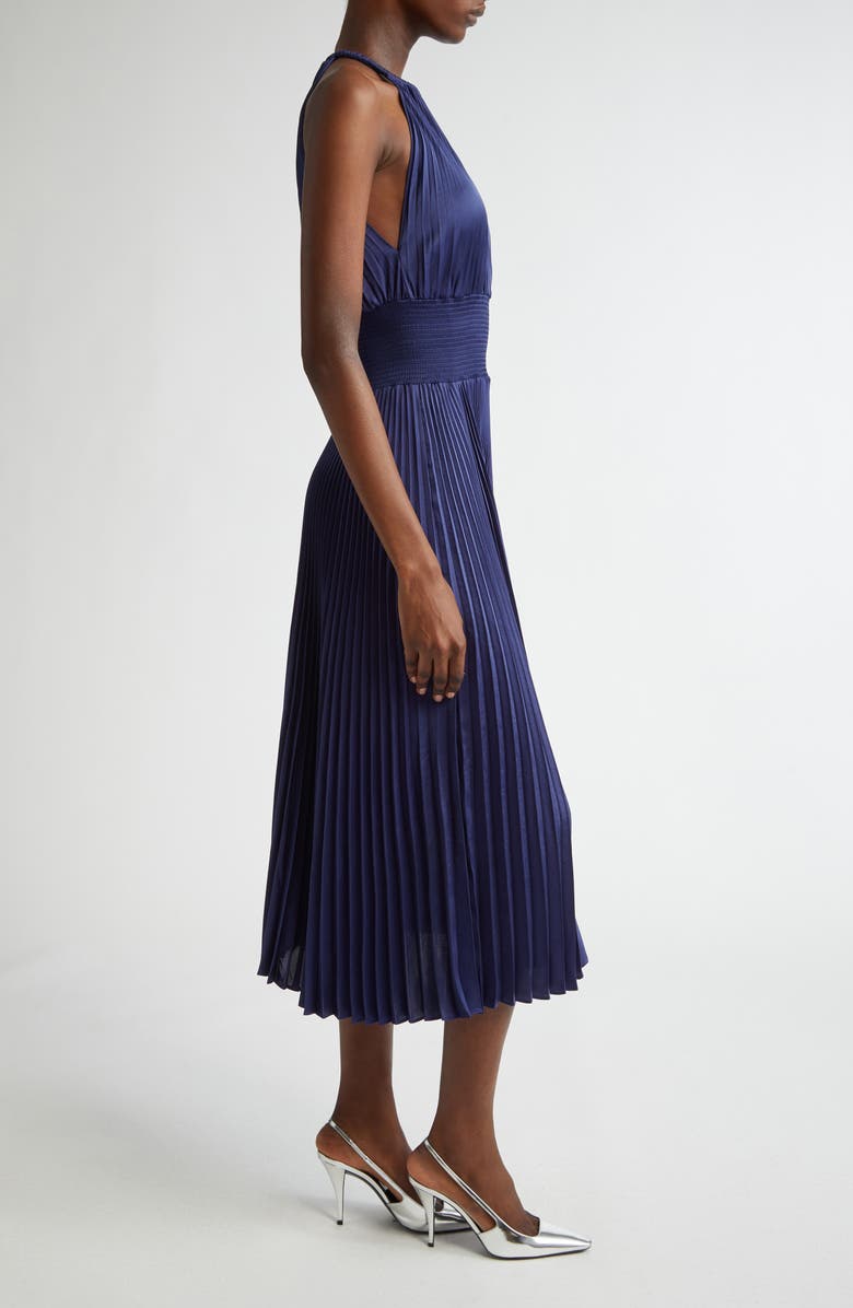A.L.C. Renzo Pleated Midi Dress, Alternate, color, Riviera