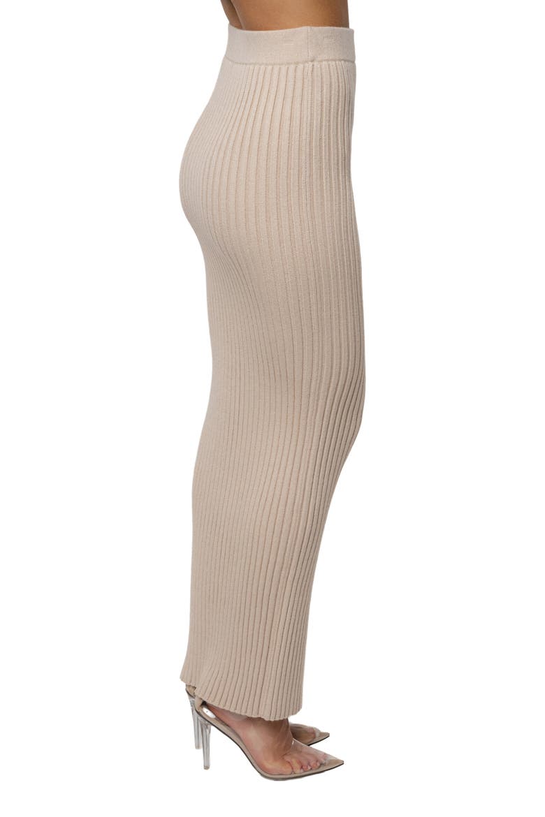 Soft Reset Ribbed Skirt, Alternate, color, Stone