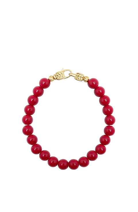 Beaded Healing Bracelet With Gold Lock