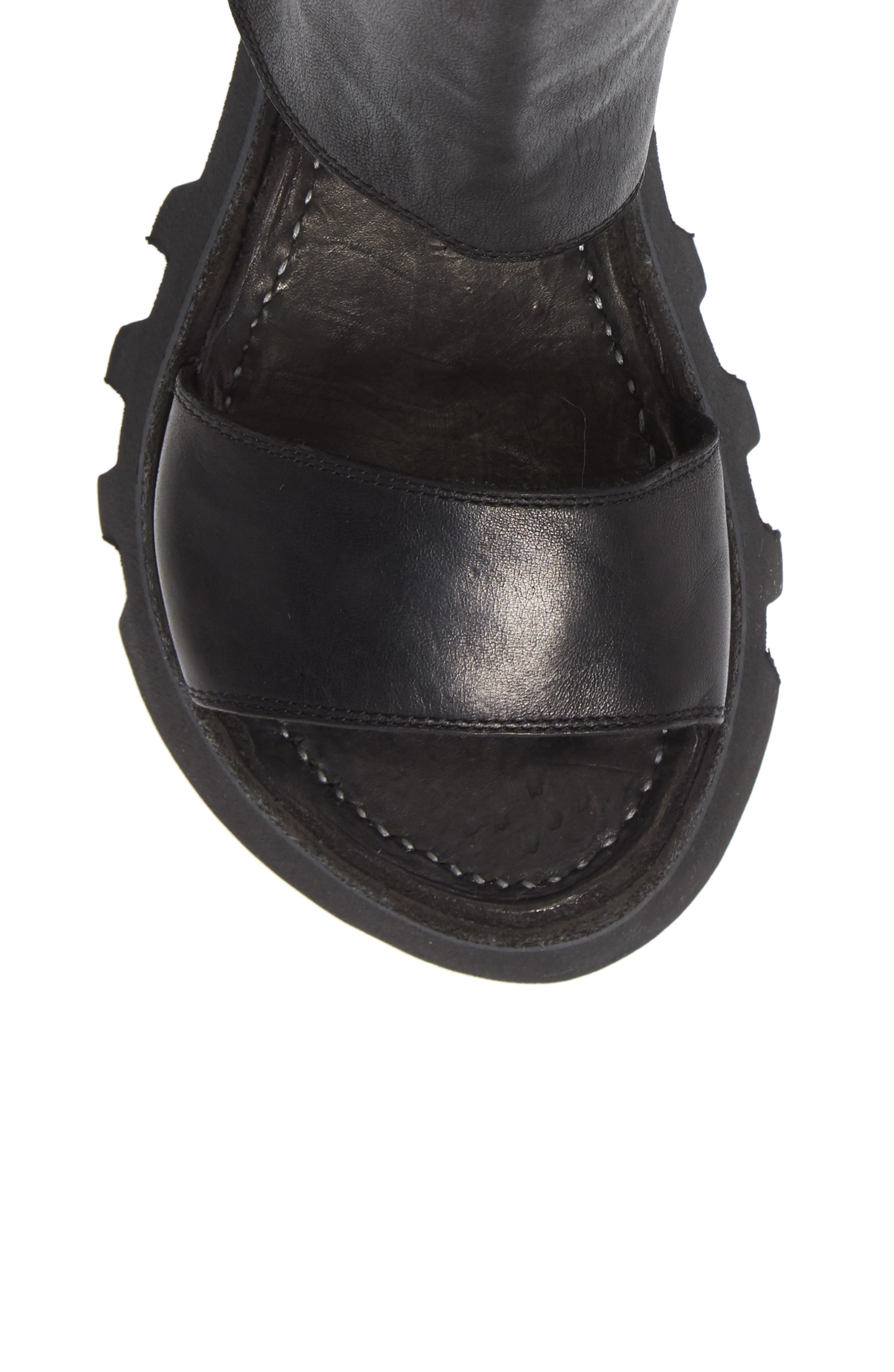 Guidi Lug Sole Back Zip Sandal, Alternate, color, 