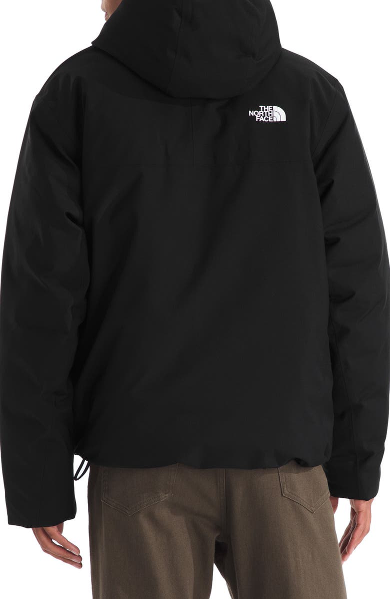The North Face Mountain Range Waterproof Down Jacket, Alternate, color, Black