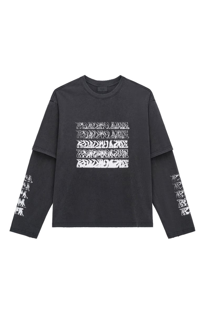RtA Loris Double Layer Long Sleeve Graphic T-Shirt, Main, color, 
