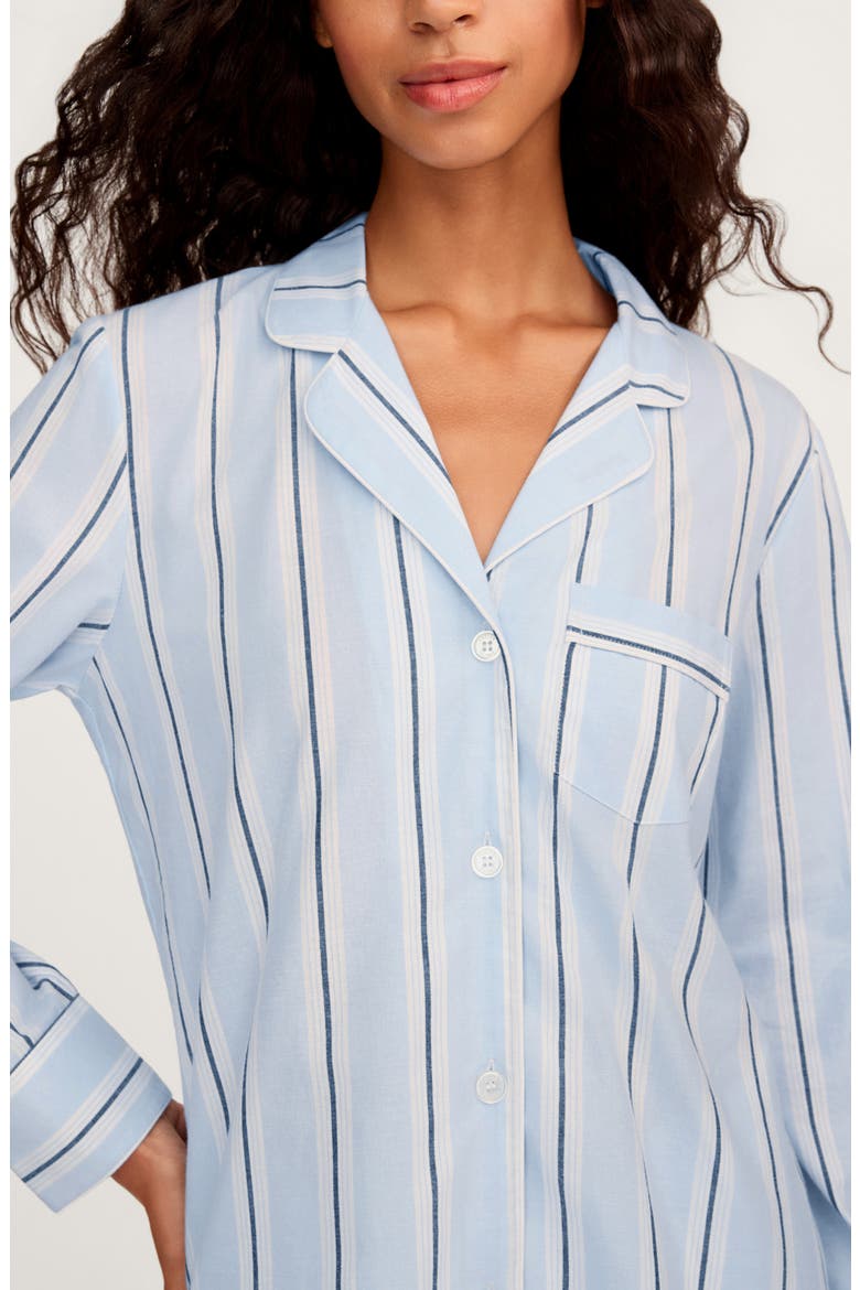 Cotton Twill Pajama Set, Alternate, color, BLUE