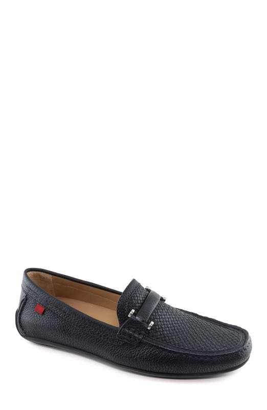 Marc Joseph New York Bryant Park Leather Weave Driver Loafer, Main, color, Black Grainy