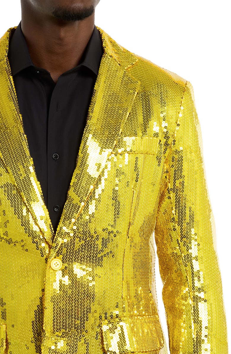 OppoSuits Sequin Yellow Blazer, Alternate, color, Yellow