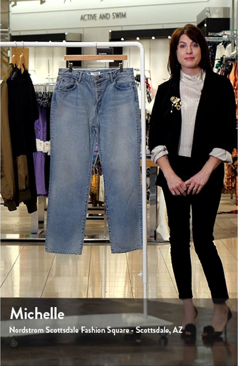 Neely Distressed High Waist Straight Leg Jeans, sales video thumbnail