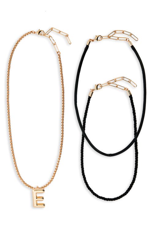 Open Edit Set Of 3 Interchangeable Initial Pendant Necklaces