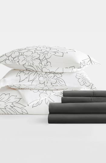 Homespun Bundle Duvet Set In Vines Gray