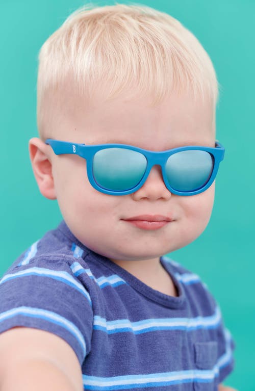 Babiators Kids' Jet Black Polarized Navigator Sunglasses In Midnight Blue