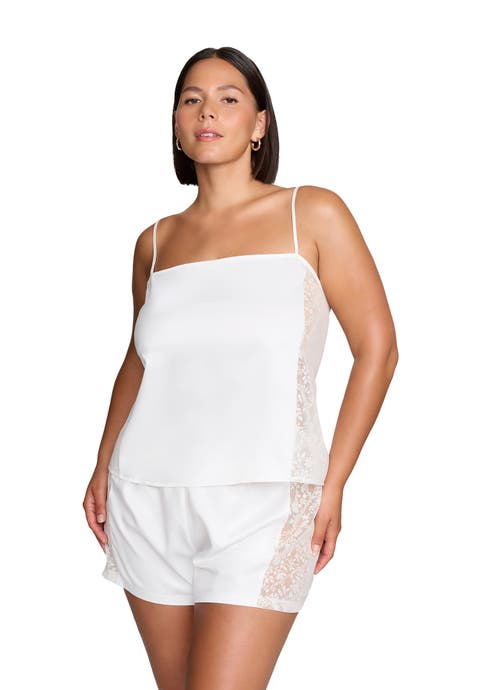 The Lace Panel Tank (Recycled Satin)