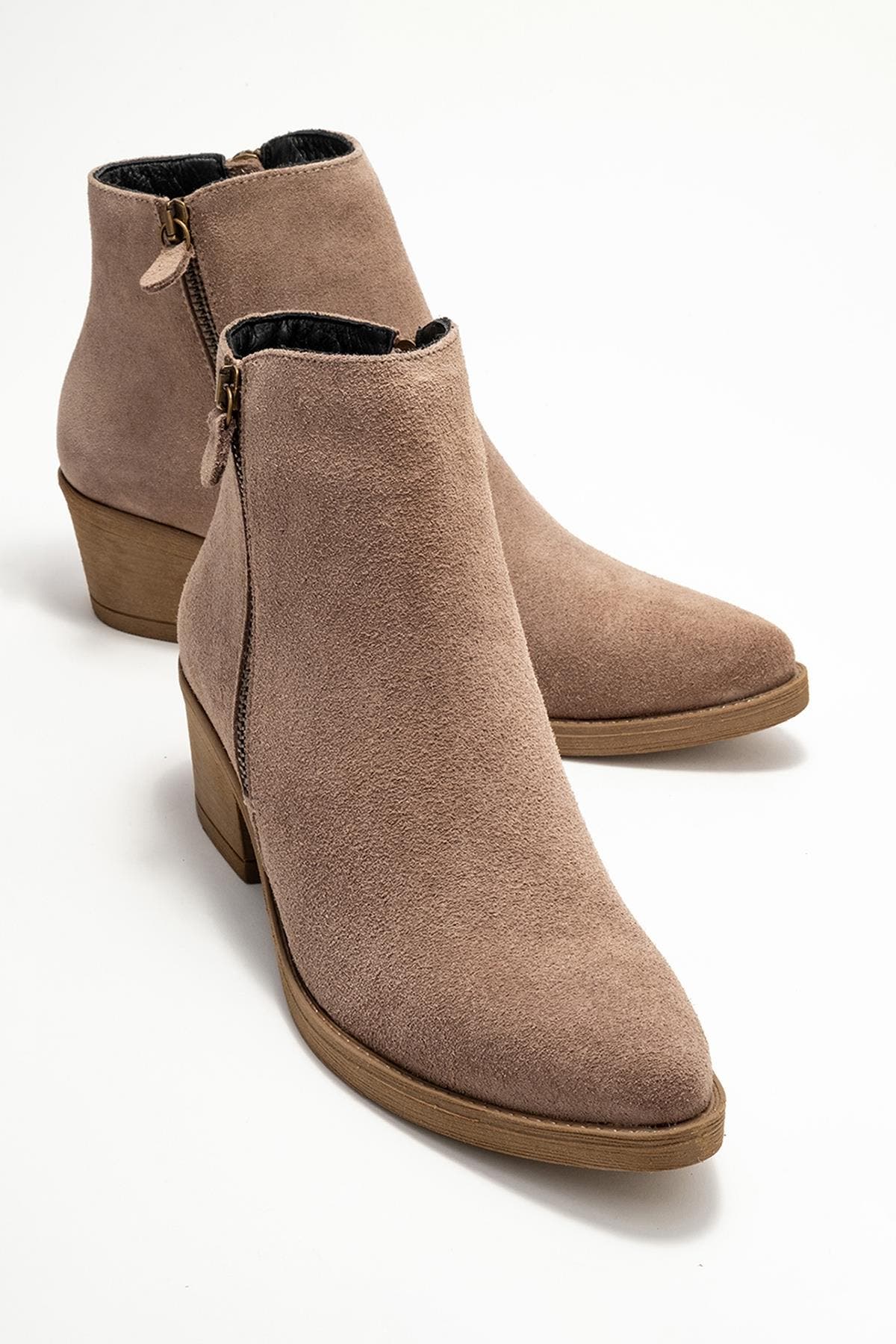  Light Brown Suede Leather