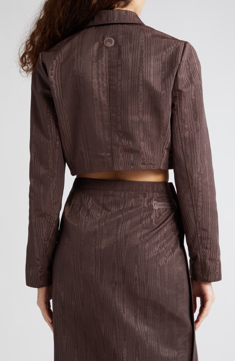 Marine Serre Crop Moiré Jacket, Alternate, color,