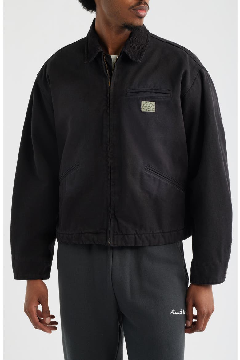Cotton Canvas Utility Jacket, Alternate, color, BLACK