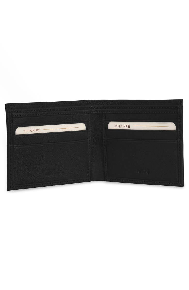 CHAMPS Onyx Leather RFID Bifold Wallet, Alternate, color, Black