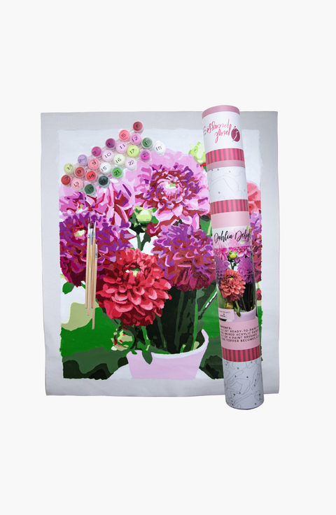 Dahlia Delight Paint by Numbers Kit