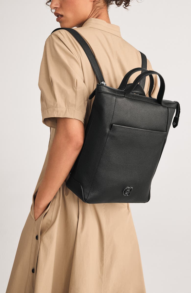 Cole Haan Small Grand Ambition Leather Convertible Luxe Backpack, Alternate, color,