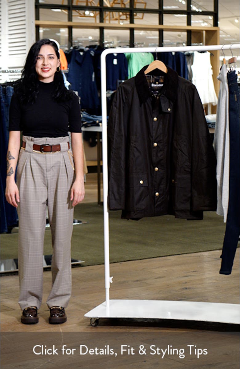 Ashby Corduroy Collar Water Resistant Waxed Cotton Jacket, sales video thumbnail