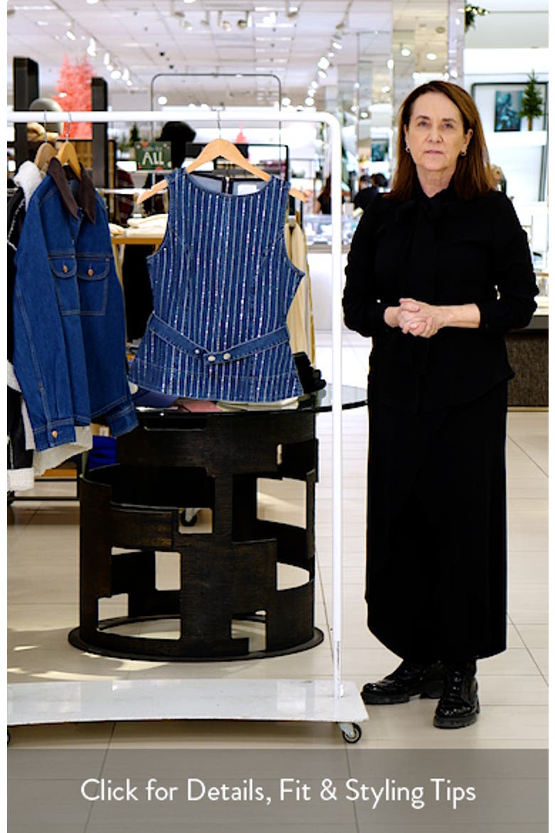 Trish Dimante Belted Denim Peplum video