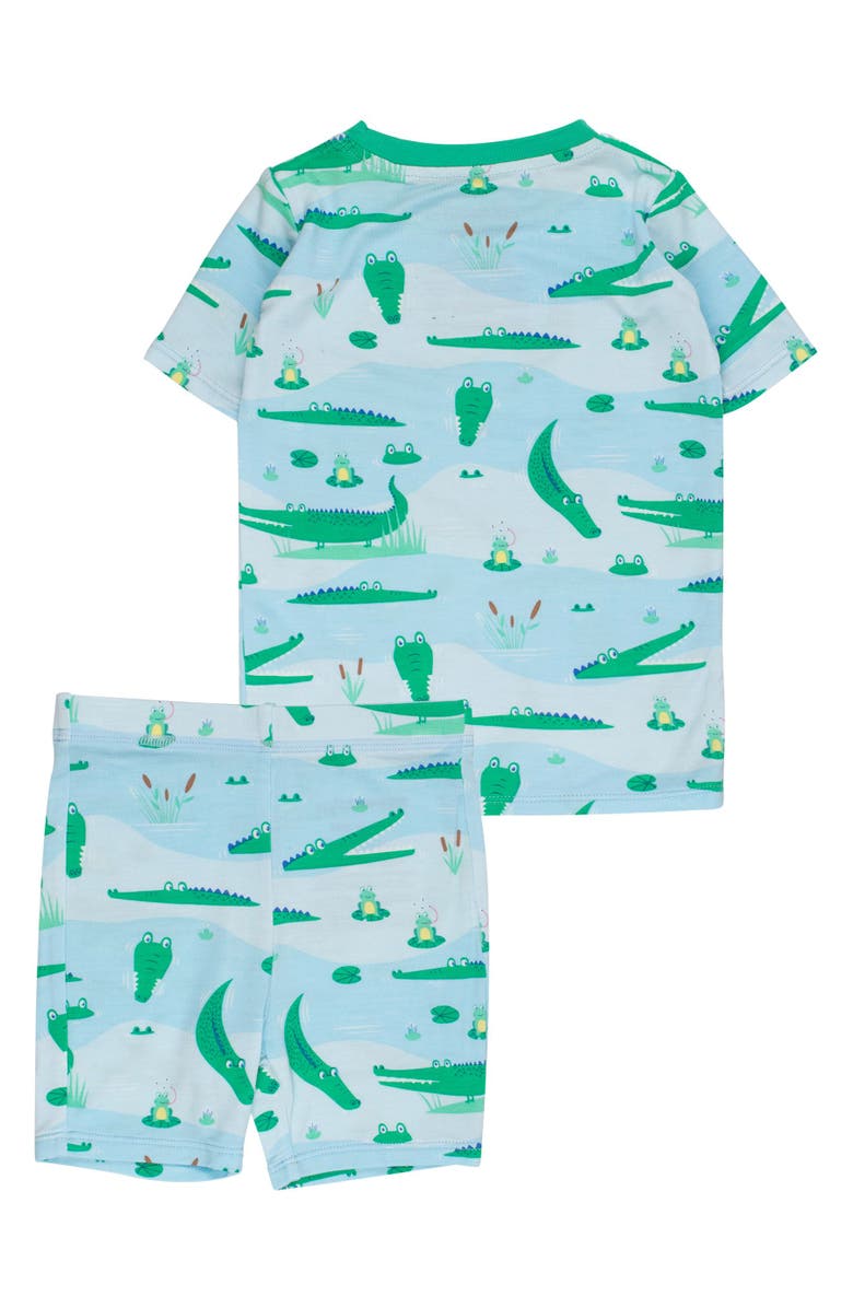 Softsnooze Gender Inclusive Short Sleeve Pajama Set, Alternate, color, Alligator Adventure