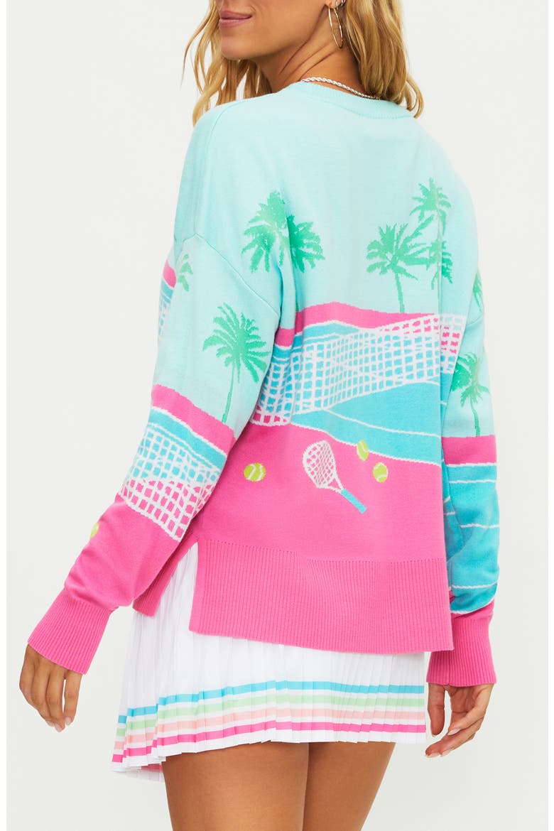 Callie Sweater, Alternate, color, HIBISCUS COVE COURTS