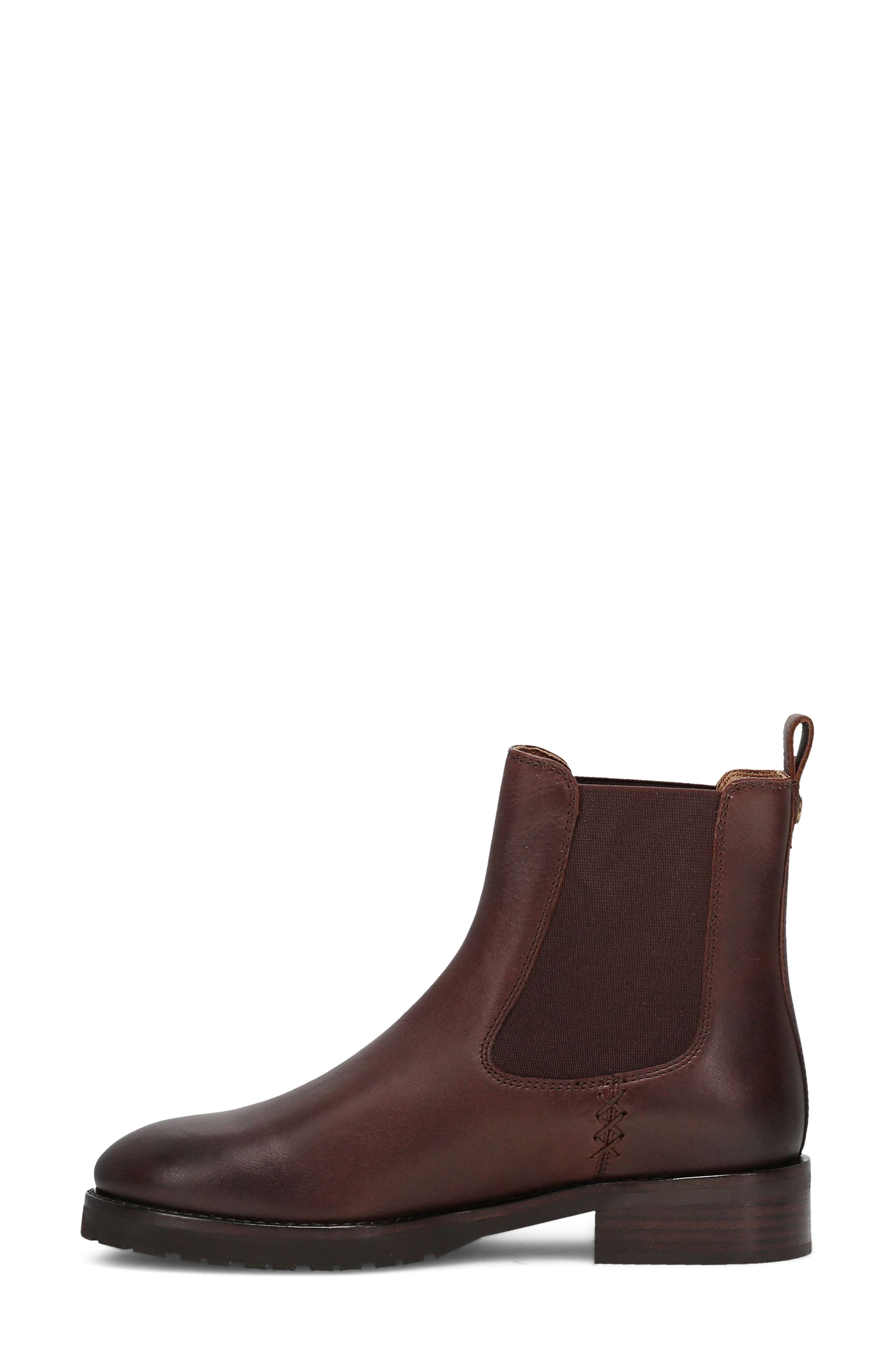 Melissa Lug Chelsea Leather Boot, Alternate, color, BROWN