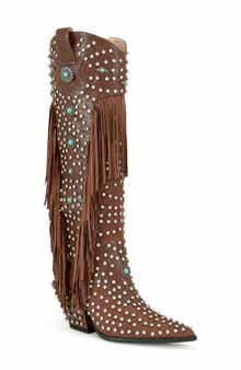 AZALEA WANG Bennett Fringe Cowboy Boot