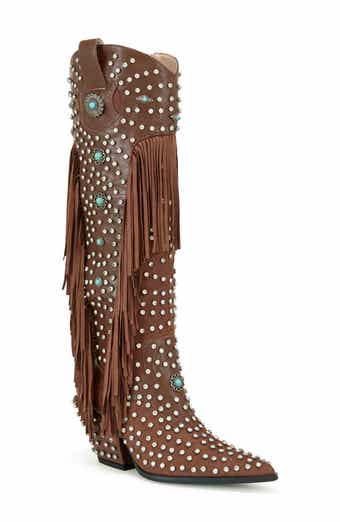 AZALEA WANG Bennett Fringe Cowboy Boot