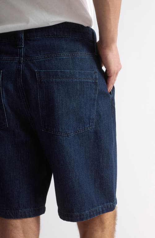 Brooklyn Industries Dark Indigo Cotton Denim Shorts In Purple