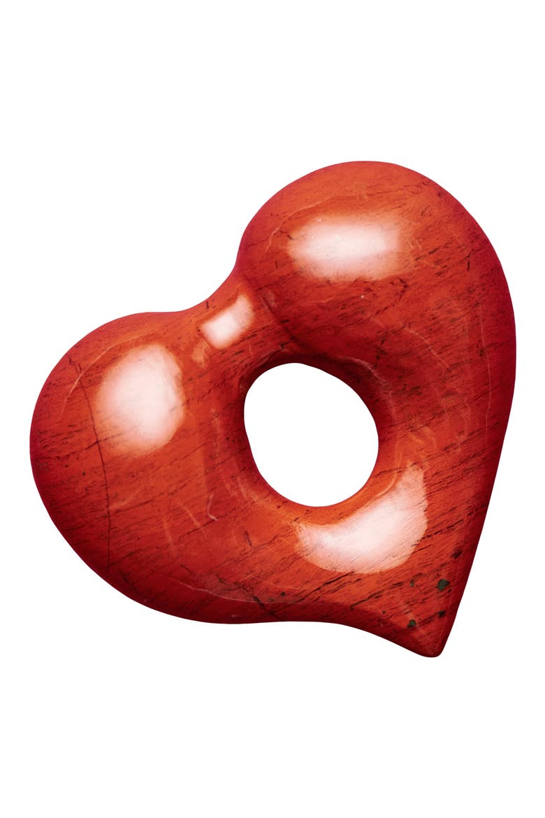 Molten Red Jasper Heart Cord Pendant Necklace, Alternate, color, JASPER