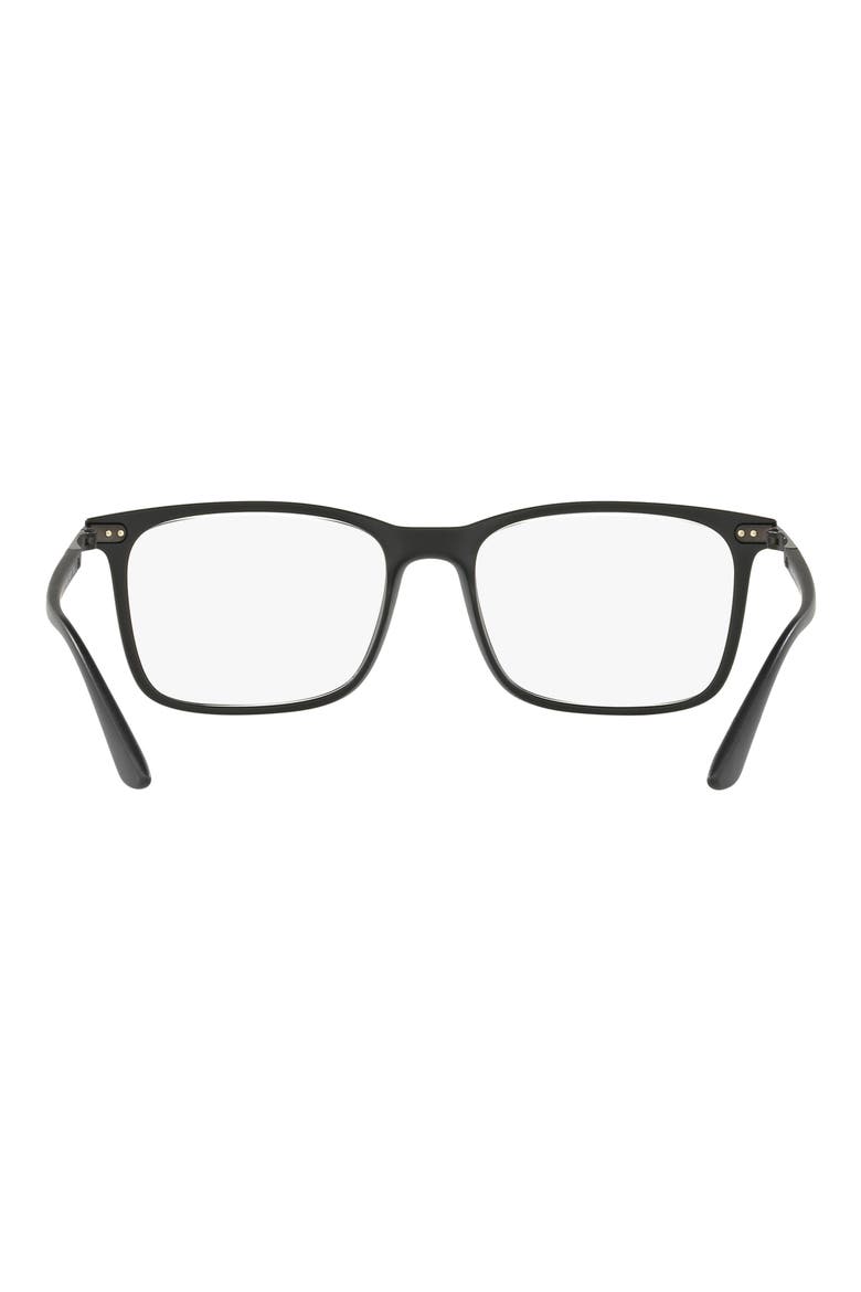 56mm Square Optical Glasses, Alternate, color, MATTE BLACK