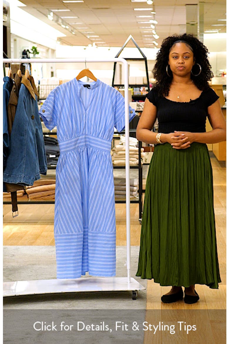 Stripe Cotton Midi Dress video