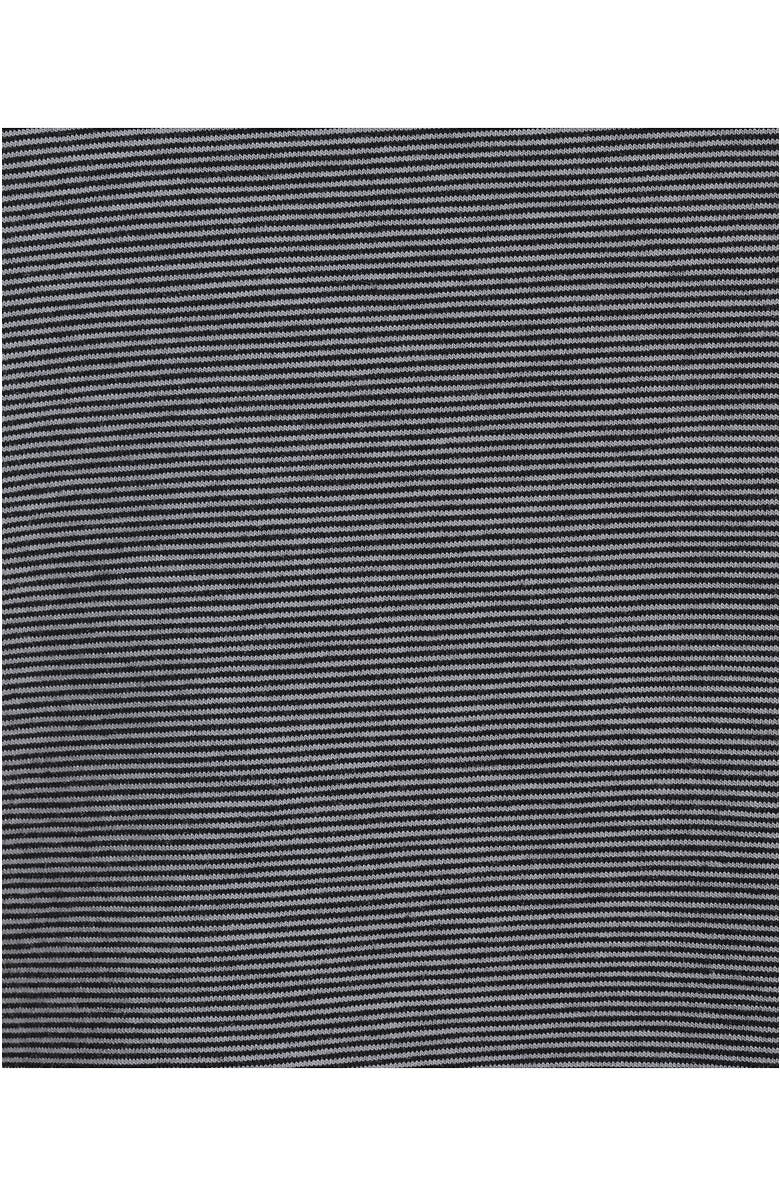 Lands' End Plus Size Long Sleeve Power Performance Scoop Neck Curved Hem Tunic Tee, Alternate, color, Black Pinstripe