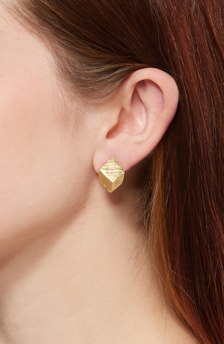 Karine Sultan Stud Earrings, Alternate, color, Gold