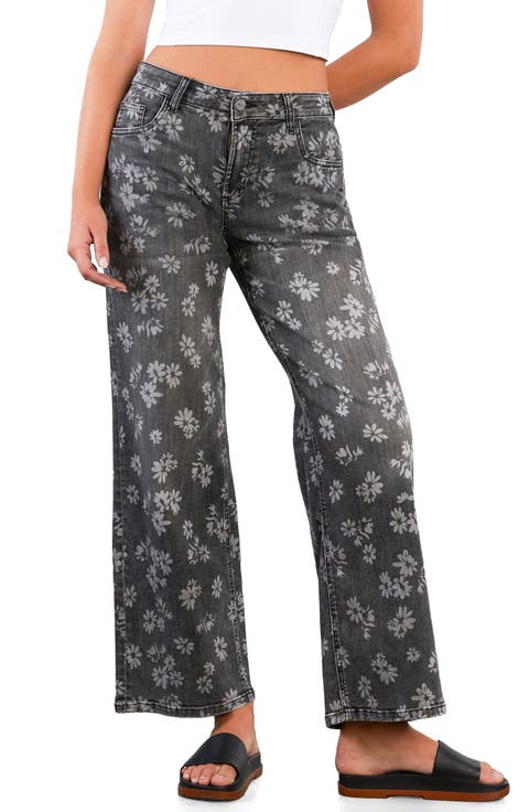 Floral Wide Leg Jeans