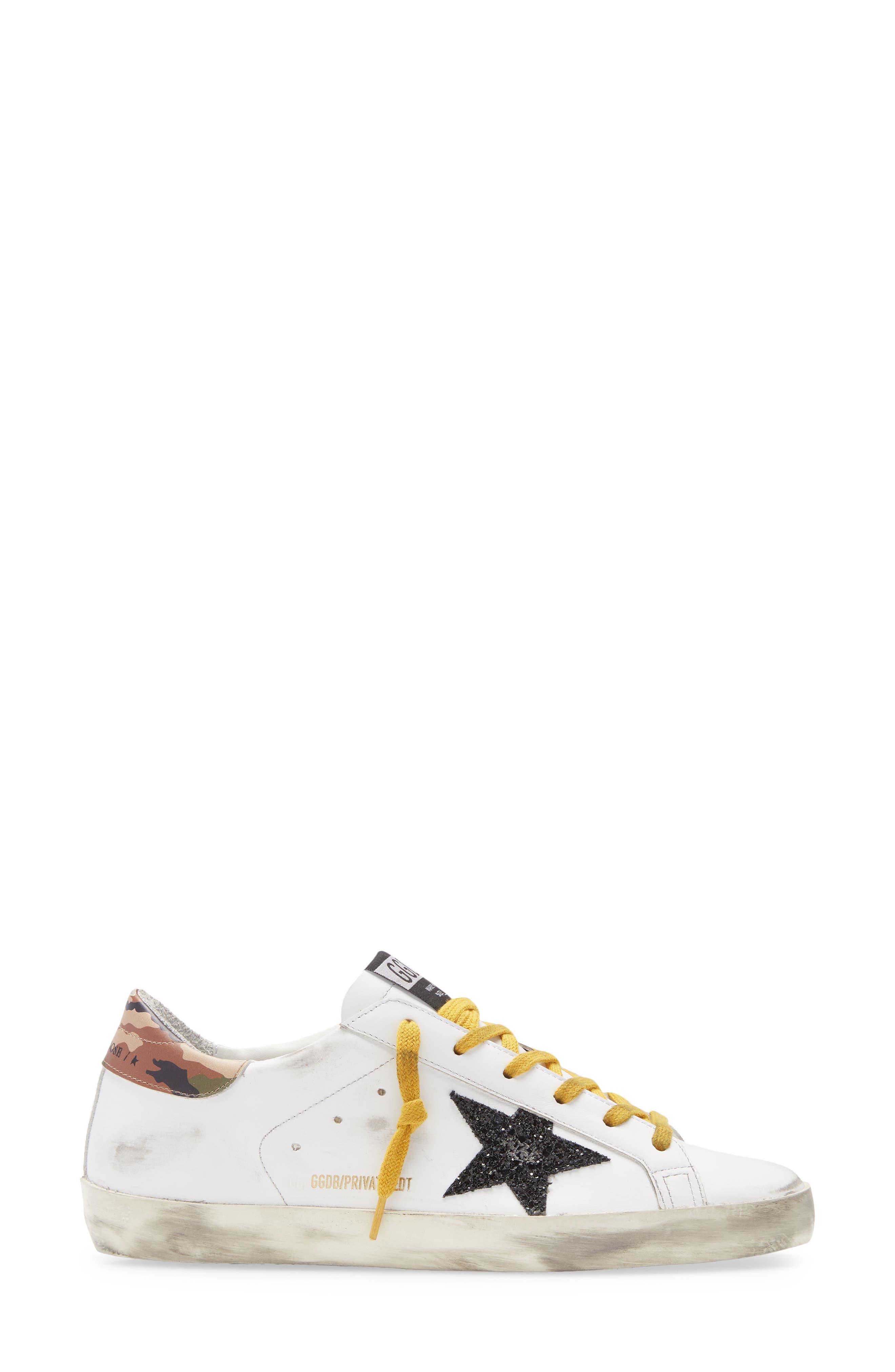 Super-Star Low Top Sneaker (Nordstrom Exclusive), Alternate, color, WHITE/ BLACK/ GREEN