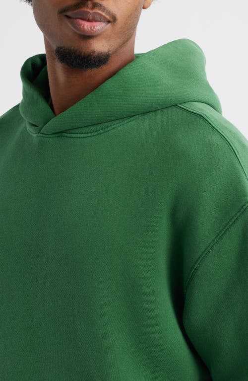 Elwood Core Oversize Organic Cotton Brushed Terry Hoodie In Green