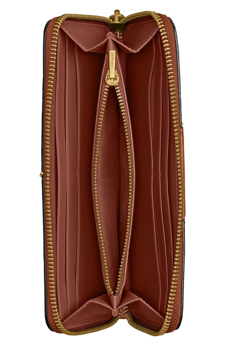 COACH Essential Slim Signature Coated Canvas & Leather Wallet, Alternate, color, B4/Tan Caramel