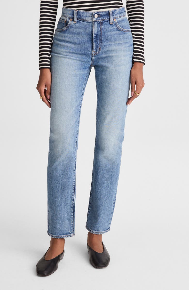 Madewell The Jules Ankle Slim Straight Leg Jeans, Main, color, Atlin Wash