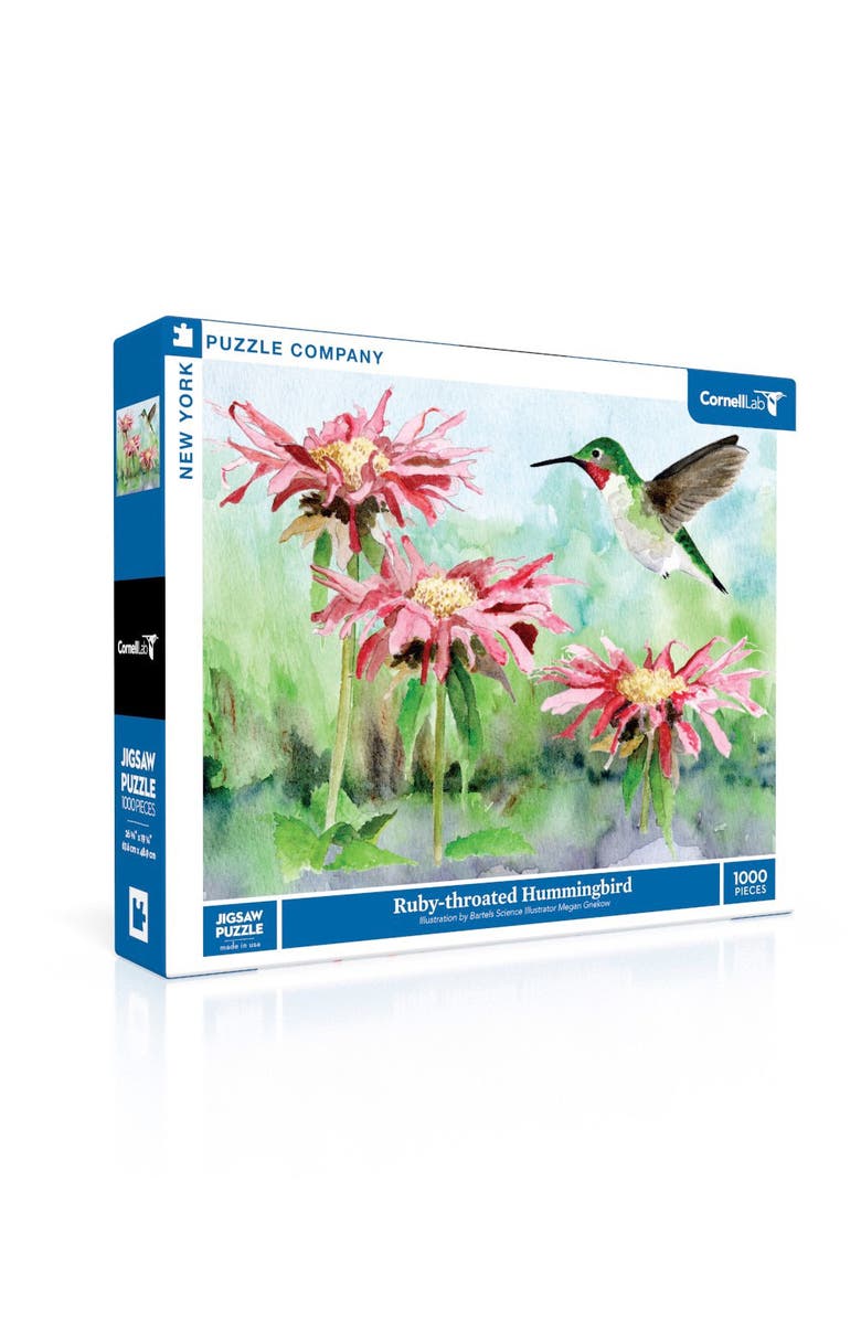 NEW YORK PUZZLE COMPANY Ruby-throated Hummingbird 1000 Piece Puzzle, Alternate, color, NO COLOR