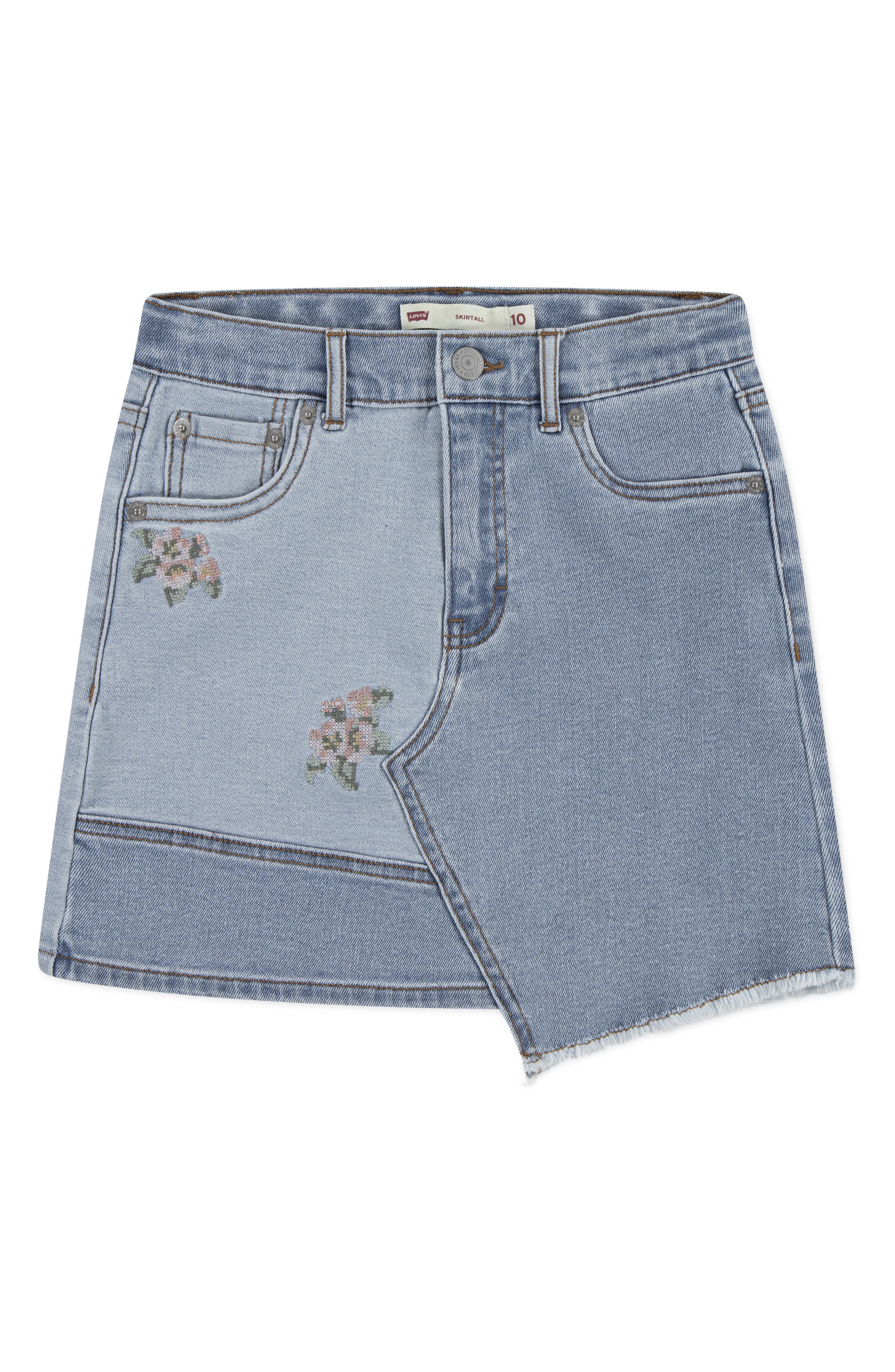 Levi's Kids' Embroidered Mash Up Denim Miniskirt